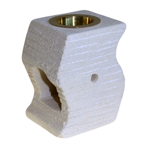 Sandstone Oil/Wax Warmer - Stepped Wave 10cm