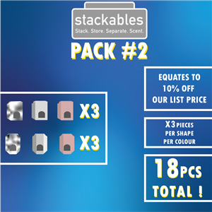 Stackable Wax Melters Starter Pack 2 - 18pcs (10% OFF)