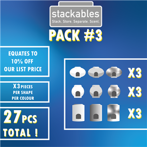 Stackable Wax Melters Starter Pack 3 - 27pcs (10% OFF)
