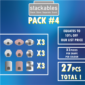 Stackable Wax Melters Starter Pack 4 - 27pcs (10% OFF)