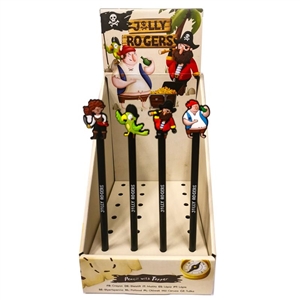 Jolly Rogers Pirate Pencil With PVC Topper