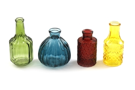 Set Of 4 Sussex Posy Bottle Vases