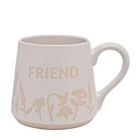 Cottage Garden White Floral Mug - Friend SOLD IN 3's