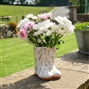 Floral Wellies Ceramic Planter  20cm