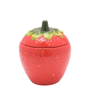 Cottage Garden Sugar Bowl  - Strawberry 11cm