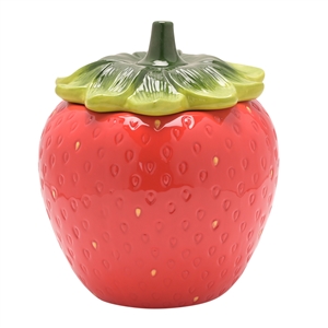 Cottage Garden Storage Jar  - Strawberry 16cm