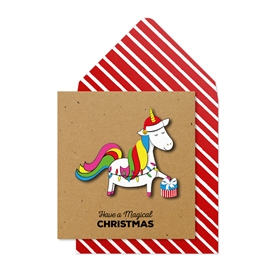 Magical Christmas Unicorn Card