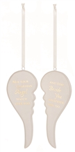 Set Of 2 Angel Wings With Sentiment Text