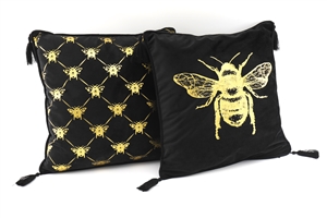 Bee Scatter Cushion 2 Assorted 40cm