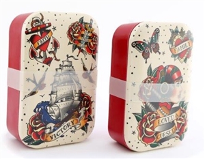 Tattoo Lunch Box 2 Assorted 18cm