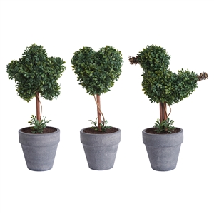 Medium  Artificial Topiary Tree 3 Assorted 21cm