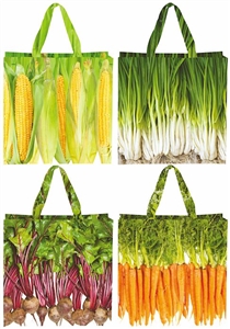 Colourful Re-Usable Vegetable Theme Shopping Bag 4 Assorted Priced Individually