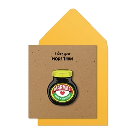 Love More Than Marmite Card 16cm