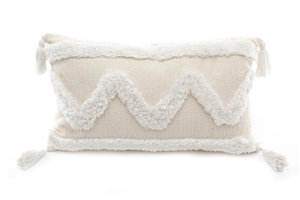 White Ruffle Cushion 2 Assorted 30x50cm