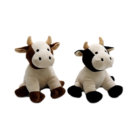 2asst Plush Cow Doorstop 25cm