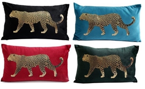 4asst Leopard Cushion 50cm