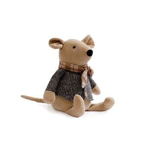 Mouse With Jacket Door Stopper 20cm