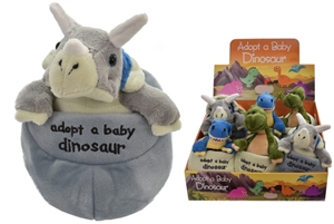 Plush Adopt Your Own Dinosaur In An Egg 3 Assorted Priced Individually