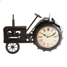Black Tractor Mantel Clock