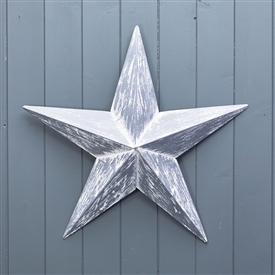 Greywash Metal Star Decorations 52cm