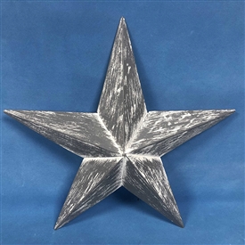 Greywash Metal Star Decorations 36.5cm