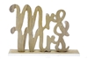 Mr & Mrs On Wood Stand 30cm