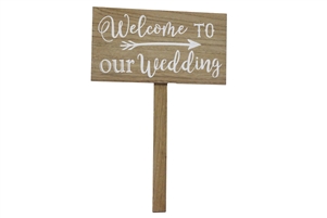 Welcome To Our Wedding Sign 60cm