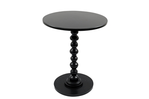 Round Black Wooden Table 48cm