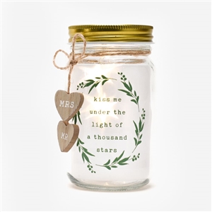 Kiss Me Under Stars Light Up Jar