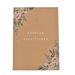 Wedding Certificate Holder Book