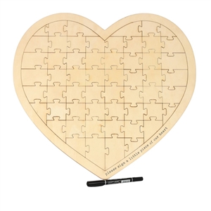 Heart Shaped Puzzle Guest Book