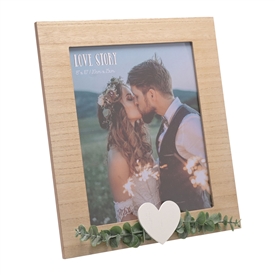 Love Story Rustic Wooden Frame 8x10