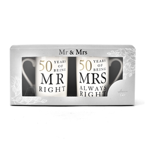 Mr/Mrs Right 50 Years Gift Set
