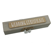 Wedding Certificate Holder With Mr And Mrs Hearts