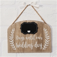 Love Story Wedding Countdown Plaque 20cm