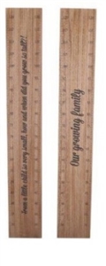 Wooden Height Chart Plaque 2 Assorted 100cm