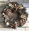 Natural Stars Wreath in Red Box 35cm