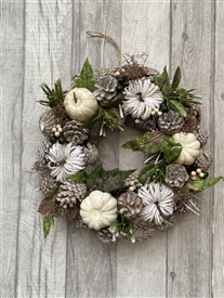 Chic Pumpkin Wreath Decoration 36cm