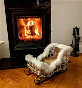 Deluxe Sleigh 38cm White