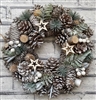 Frosted Woodland Wreath Decoration 36cm
