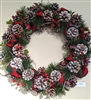 DUE EARLY AUGUST LARGE Traditonal Tartan Festive Christmas Wreath 48cm