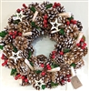 DUE EARLY AUGUST Woodland Berries Festive Christmas Wreath 36cm