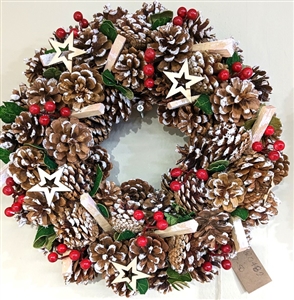 DUE EARLY AUGUST Woodland Berries Festive Christmas Wreath 36cm
