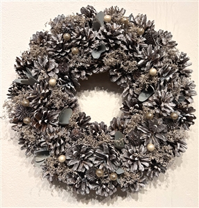 Frosted Sage & Glitterberry Christmas Wreath 35cm