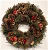 Apples & Festive Foliage Christmas Wreath 35cm