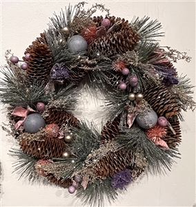 Pretty Pastels Christmas Wreath 35cm