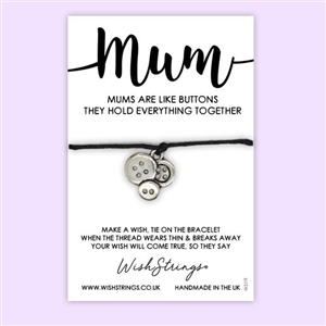 Wishstrings Mum Bracelet With Buttons