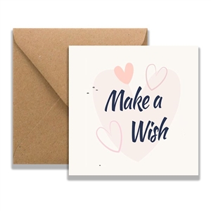 Make a Wish Heart Card 11cm