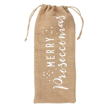 REDUCED Proseccomas Hessian Bottle Bag