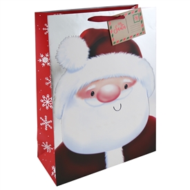 Extra Large Santa Face Gift Bag 45cm